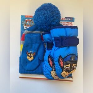 Paw patrol Toddler 3pcs Cold Weather Set Hat, Mitten, Ski Mitten